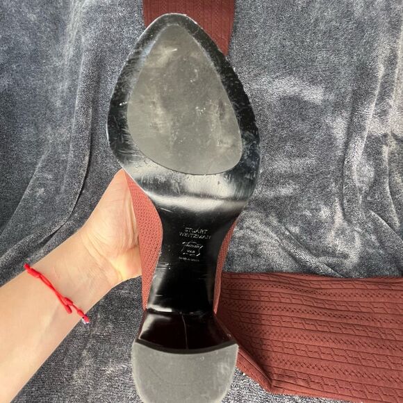 Stuart Weitzman Leather Upper Thigh- Hogh boot Women size Xl- Us 6.5 - Picture 11 of 13